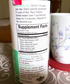 Pink Stork Labor Prep Tea, Organic Red Raspberry Leaf Tea with Chamomile and Rosehip, Caffeine-Free, Pregnancy Must Haves, Labor and Delivery Essentials, Third Trimester Pregnancy Tea - 15 Sachets Sweet Floral 36 71fUPKiRkmL