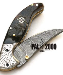 PAL 2000 KNIVES Damascus Folding Knife - Handmade Damascus Steel Knife - Damascus Pocket Knife (9150) 9150 10 71fVA25hEEL