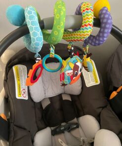 Infantino Stretch & Spiral Activity Toy - Textured Play Activity Toy for Sensory Exploration and Engagement, Ages 0 and Up, Blue Farm, 1 Count (Pack of 1) 34 71fVdC INqL