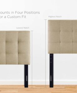 Modway Lily Tufted Linen Fabric Upholstered King Headboard in Beige 28 71fVoWq7GnL