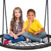 Sorbus Saucer Tree Swing- Kids Outdoor Disc Round Swing - 40" Heavy Duty 220lbs Seat- Easy Install Flying Saucer Web Circle Swing- Perfect for Gift,Playground, Birthday, Xmas, IndoorOutdoor Tire Swing Net Seat 40 Inch
