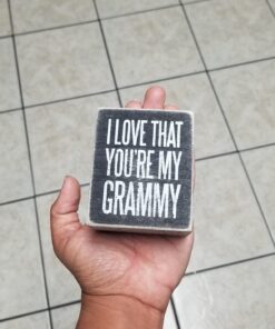 Primitives by Kathy 27215 Pinstripe Trimmed Box Sign, 2.5 x 3-Inches, Grammy 13 71fX0ik7RXL