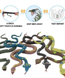Alternative view of ValeforToy Rubber Snake,14 Inch Snake Toy Set(6 Pack),Super Stretches Material TPR, Realistic Fake Snake Figure Keep Bird Away Bathtub Garden Rainforest Reptile Toy