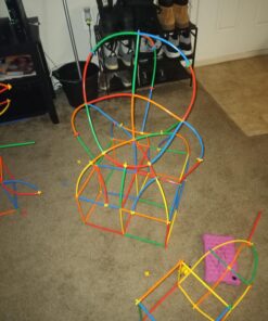 Playlearn LARGE 816 Piece Straws Builders Construction Building Toy – 8 Inch Full Size Straws - Giant Pack with Wheels and Special Connectors 33 71fZ1aZxfBL