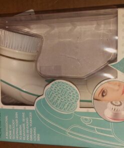 TOUCHBeauty Facial Cleansing Brush Electric, Face Cleansing Brush with Stand, 3 Brush Heads, 2 Speeds, IPX5 Waterproof, Battery-Powered, Suitable for All Skin Types, TB-0759D White 32 71fZ4j30pTL