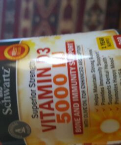 Vitamin D3 5000 IU (125 mcg) Natural Immune Support Supplement, Bone Strength, Healthy Muscle Function, with Olive Oil for Highest Absorption, Gluten Free & Non-GMO, 1 Year Supply, 360 Softgels 41 71fZAY20viL