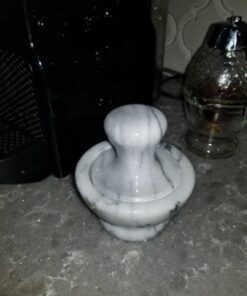 HIC Kitchen HIC Mortar and Pestle Set, 3.8 x 4 x 3.8 inches, Marble 36 71fajH 3QJL