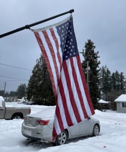 Made in USA Flags Co. - Heavy-Duty Commercial Grade American Flag with PolyMax Polyester, Sewn Stripes, Embroidered Stars & Solid Brass Grommets - Fade-Resistant, All-Weather Flag (3’x5’) 3 by 5 foot 33 71fapysAIL 3