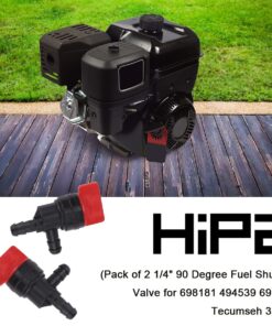 HIPA (Pack of 2) 1/4" 90 Degree Fuel Shut Off Valve for 698181 494539 697944 Tecumseh 35857 14 71fbBsRbLfL