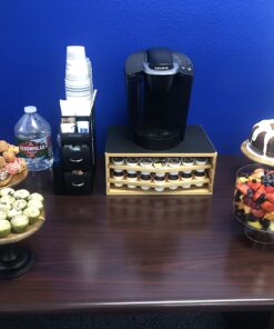Mind Reader 11-Compartment Coffee Cup and Condiment Organizer with 2 Drawers, 11.25"L x 5.35"W x 11.15"H, Black Single 29 71fbCYMjRqL