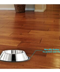 GPET Dog Bowl 32 Ounce Stainless Steel with Rubber Base (Set of 2) 16 71fboNwQBIL