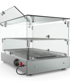 KoolMore - HDC-1.7C 22" Self Service 2 Shelf Commercial Countertop Food Warmer Display Case - 1.7. cu ft, Silver 1.7 cu. ft. 13 71fbxyxJLL