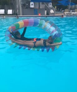 Greenco Giant Inflatable Pool Float, Inflatable Pool Floats, Inflatable Raft for Summer, Giant Pool Lounger, Pool Accessories, Lake Floats & Pool Toys, Summer Fun for Pool, Lake, Beach Party Wheel 26 71fcfHvbweL