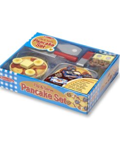 Melissa & Doug Flip and Serve Pancake Set (19 pcs) - Wooden Breakfast Play Food,Brown 15 71fennbQ6sL