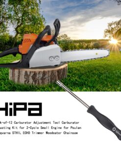 Hipa Pack-of-12 Carburetor Adjustment Tool Carburator Adjusting Kit for 2-Cycle Small Engine for Poulan Husqvarna STHIL Echo Trimmer Weedeater Chainsaw 12 71fepKYt1wL