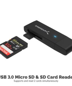 Alternative view of SABRENT USB 3.0 Micro SD and SD Card Reader (CR-T2MS) 2-Slot USB 3.0 Slim