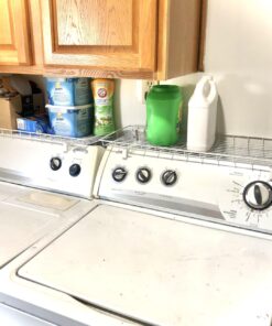 Household Essentials 05100 Rear Display Over-The-Washer Storage Shelf | Organize and Store Laundry Room Supplies | White 45 71fguJnKyQL