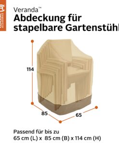 Classic Accessories Veranda Water-Resistant 25.5 Inch Stackable Patio Chair Cover, Pebble 29 71fhkgLIAIL