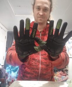 FIRELION Bike Gloves for Men/Women Cycling,Cycling Gloves for Outdoor MTB DH Road Racing,Full Finger Half Finger Padded Bicycle Protective Gloves,Non-Slip Shock-Absorbing Touchscreen Riding Gloves Medium Full Green 15 71fiM3Rf0 L