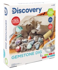 Discovery Kids Gemstone Dig Stem Science Kit by Horizon Group Usa, Excavate, Dig & Reveal 11 Real Gemstones, Includes Goggles, Excavation Tools, Streak Plate, Magnifying Glass & More 29 71fiQrXvnxL