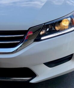 iJDMTOY Compatible With 2013-2015 Honda Accord Sedan, Set of Xenon White LED Even Illuminating Daytime Running Light Retrofit Kit, Fit Inside Parking Lamp Housing 41 71fj04ZazAL