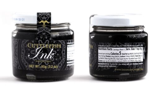 LIMITED TIME OFFER!FRESH STOCK LOT of 2 Sasanian Squid Cuttlefish Ink, Tinta Calamar, Nero, 90g/ 3.2oz ea jar SPAIN