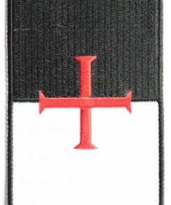 Knights Templar Flag Patch - By Ivamis Trading - 2.5x3.5 inch