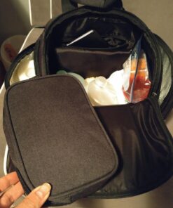 Mancro Diaper Bag Backpack, Multifunctional Dad Diaper Bag with 2 Side Insulated Pockets, Travel Water Resistant Baby Diaper Backpack for Men Women with Stroller Straps, Black 44 71fjaivAVkL