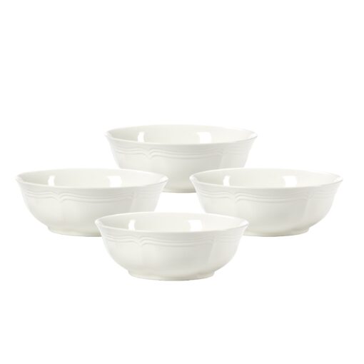 Mikasa French Countryside Cereal Bowl, 7-Inch, Set of 4 , White - F9000-421, 30 ounces Set of 4 Cereal Bowls