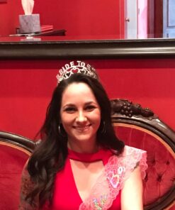 Forum Novelties womens Sparkling GLITTER TIARA BRIDE TO BE, Silver, One Size US 17 71fkiA1kqYL