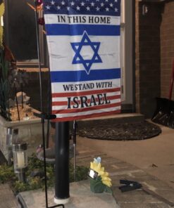 HOOSUN Garden Flag Stand, Premium Garden Flag Pole Holder Metal Powder-Coated Weather-Proof Paint with one Tiger Clip and two Spring Stoppers without flag 1 31 71fkkvmQE1L