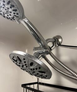 AquaDance 7" Premium High Pressure 3-Way Rainfall Combo Combines The Best of Both Worlds-Enjoy Luxurious Rain Showerhead and 6-Setting Hand Held Shower Separately or Together, Chrome 2.5 Gallon Per Minute 29 71flP1toglL