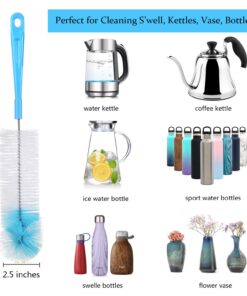 Alternative view of ALINK 8-Pack Bottle Cleaning Brush Set - Long Handle Bottle Cleaner for Washing Narrow Wine/Beer Bottle, Thermos, Hummingbird Feeder, Sport Well, Plus Kettle/Straw Brush