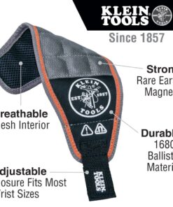 Alternative view of Klein Tools 55895 Magnetic Wristband, Tradesman Pro Tool Wristband Holds Wire Connectors, Screws, Nails, Drill Bits, With Breathable Mesh