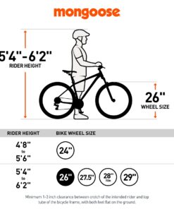 Mongoose Dolomite Mens and Womens Fat Tire Mountain Bike, 26-Inch Wheels, 4-Inch Wide Knobby Tires, 7-Speed, Adult Steel Frame, Front and Rear Brakes Navy Blue 17-Inch/Medium 29 71fnBC2HvL