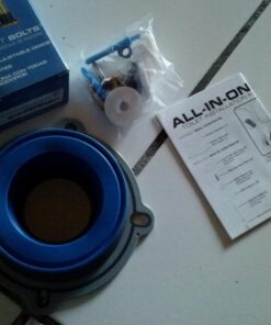 Danco 10879 All-in-One Toilet Installation Kit with Perfect Seal Wax Ring & Zero Cut Bolts, Blue and Gray, 1-Pack 1 Pack 53 71fnKkQjoL