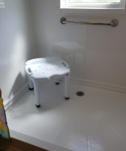 Carex Universal Bath Seat and Shower Chair - Bath Chair Supports Up To 400 Pounds - Adjustable Height Shower Bench, Plastic Stool For Shower, Shower Seat 49 71fnYRNcFLL