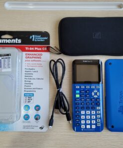 Texas Instruments TI-84 Plus CE Color Graphing Calculator, Bionic Blue Small Single Pack 15 71fnmcK74CL