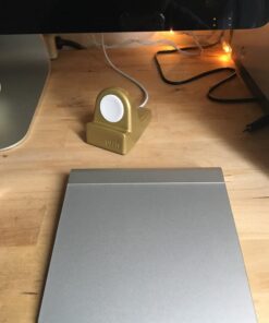 Orzly Compact Stand for Apple Watch - Nightstand Mode Compatible - Green Support Stand with Integrated Cable Management Slot (38mm & 42mm Compatible) 15 71foLhmoR4L