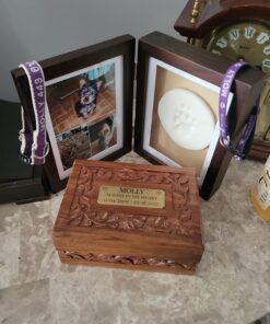 Pearhead Dog Or Cat Paw Prints Pet Wall Frame With Clay Imprint Kit, Pet Sentiment Keepsake Frame, Pet Memorial Picture Frame, Espresso 4 x 6" 31 71fobH4 5BL