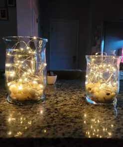 OakHaomie 6PCS 10ft(3m) LED Starry String Lights 30 Micro LEDs on Silvery Copper Wire,2pcs CR2032 Batteries Required and Included, for DIY Wedding Centerpiece Table Decorations (Warm White) Warm White 39 71fpCqmX3zL