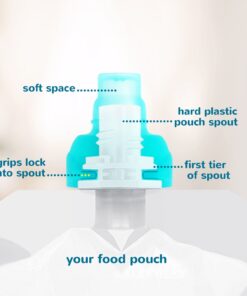 ChooMee Reusable Baby Food Storage Pouches, 5 oz + SoftSip Pouch Tops | Ideal for Baby Food, Smoothies and Purees | Secure Double Lock Zipper, Wide Bottom, BPA Free | SnakPack FreshSquad, 10 CT 8 Pouch + SoftSip OA 15 71fqINCVVJL