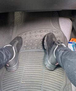 OxGord Universal Fit 3-Piece Full Set Ridged Heavy Duty Rubber Floor Mat - (Black) 3 PC Ridged Black 40 71fqUe9YVgL