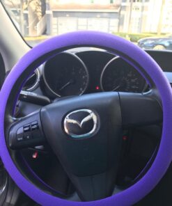 Steering Wheel Cover Auto Car Silicone Great Grip Anti-Slip Steering Cover Diameter 36-38cm/14-15inch (Purple) Purple 43 71fqiVqGxWL