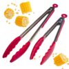StarPack Basics Silicone Kitchen Tongs (9-Inch & 12-Inch) - Stainless Steel with Non-Stick Silicone Tips, High Heat Resistant to 480°F, For Cooking, Serving, Grill, BBQ & Salad (Cherry Red) Basic (Heat Resistant 480°F) Cherry Red 44 71fr8OC2blL