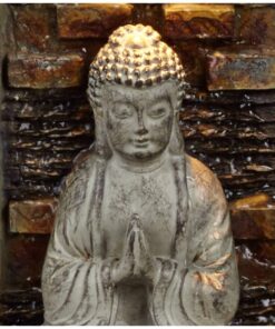 Namaste Zen Buddha Tabletop Water Fountain 11 1/2" Waterfall with LED Light for Indoor Table Desk - John Timberland 23 71frH4iaNbL