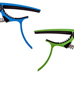 Guitar Capo (2 Pack) for Guitars, Ukulele, Banjo, Mandolin, Bass - Made of Ultra Lightweight Aluminum Metal (1.2 oz!) for 6 & 12 String Instruments - Nordic Essentials (Green+Blue) Green + Blue 16 71frPCOqxKL 2