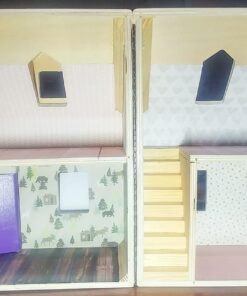 Melissa & Doug Fold and Go Wooden Dollhouse With 2 Dolls and Wooden Furniture,Multi,One Size 52 71frmbVeOjL