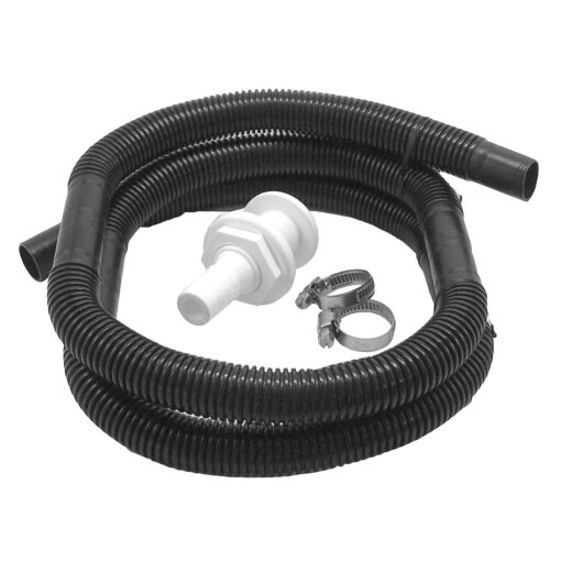 Shoreline Marine Bilge Pump Plumbing Kit | Plastic | 2 Stainless Steel Hose Clamps | Easy Installation | Heavy-Duty Marine Accessory Multi