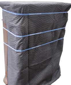 Forearm Forklift FFMB Full Size Medium Weight Quilted Moving Blanket (45.6 lb/dz), 72" x 80", Blaze Orange/Black 1-pack 9 71fsiOpQRJL